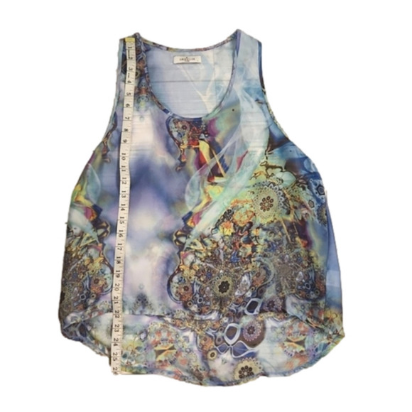 Womens Grifflin Paris sheer colorful tank top size Large. - Picture 12 of 14